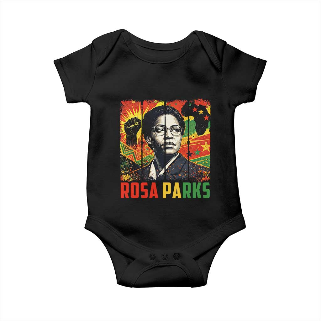 Rosa Parks Baby Onesie Strong Black Women Pride TS12 Black Print Your Wear