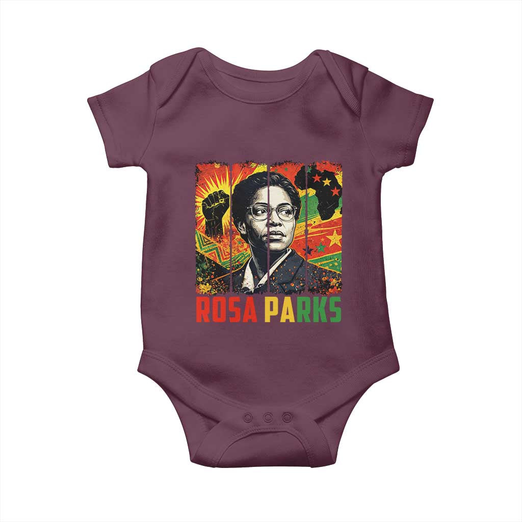 Rosa Parks Baby Onesie Strong Black Women Pride TS12 Maroon Print Your Wear