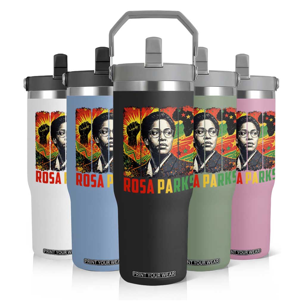Rosa Parks Flip Straw Tumbler Strong Black Women Pride TS12 Print Your Wear