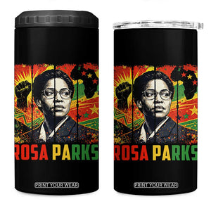 Rosa Parks 4 in 1 Can Cooler Tumbler Strong Black Women Pride TS12 One Size: 16 oz Black Print Your Wear