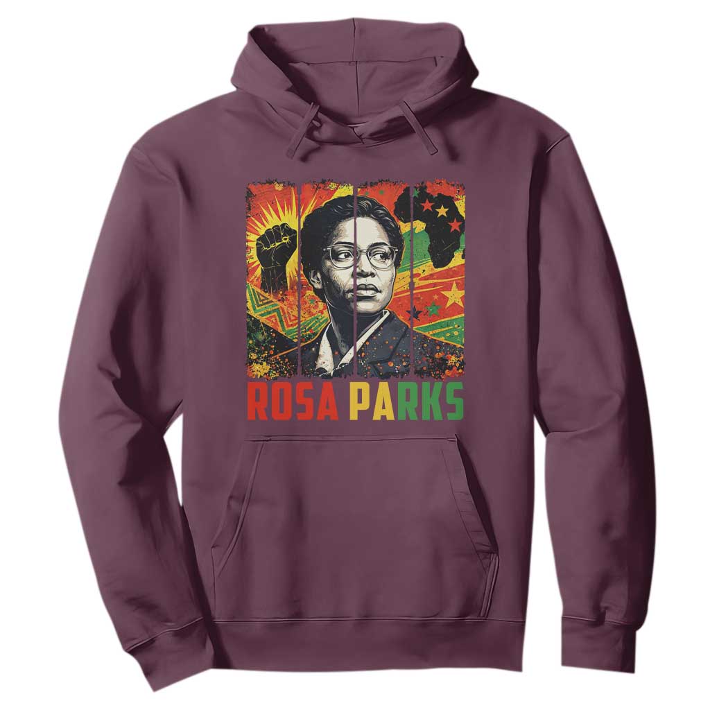 Rosa Parks Hoodie Strong Black Women Pride TS12 Maroon Print Your Wear