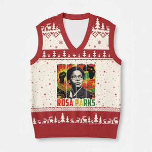 Rosa Parks V-Neck Knit Sweater Vest Strong Black Women Pride TS12 Beige Red Print Your Wear