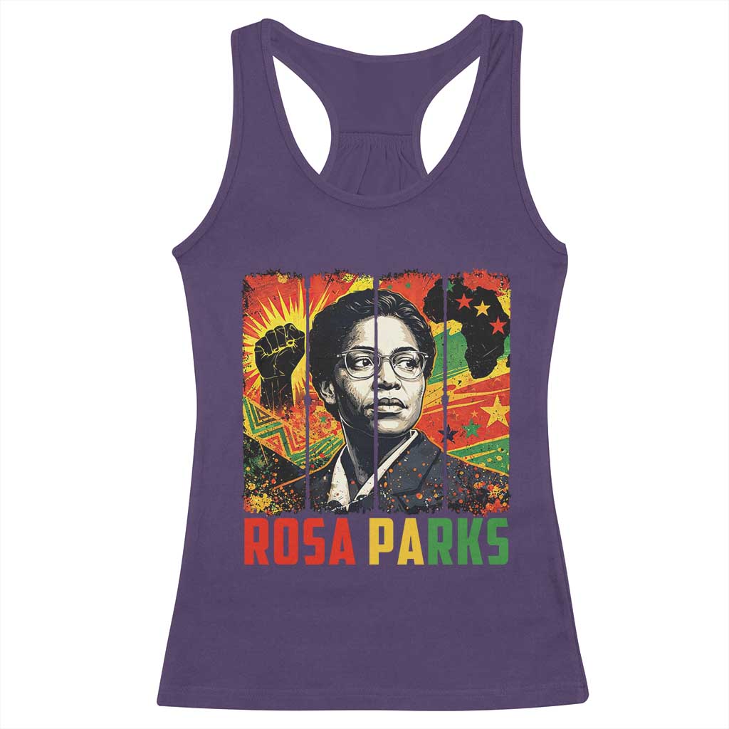 Rosa Parks Racerback Tank Top Strong Black Women Pride TS12 Purple Print Your Wear