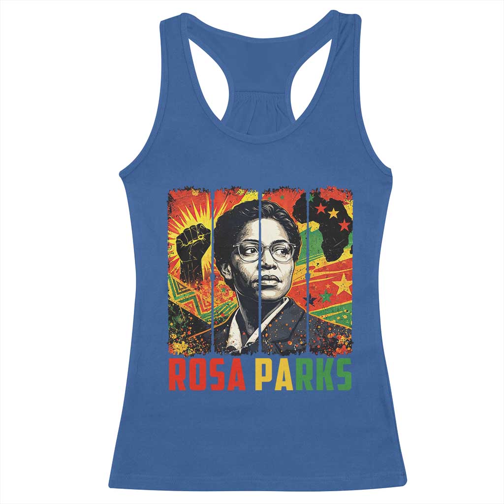 Rosa Parks Racerback Tank Top Strong Black Women Pride TS12 Royal Blue Print Your Wear