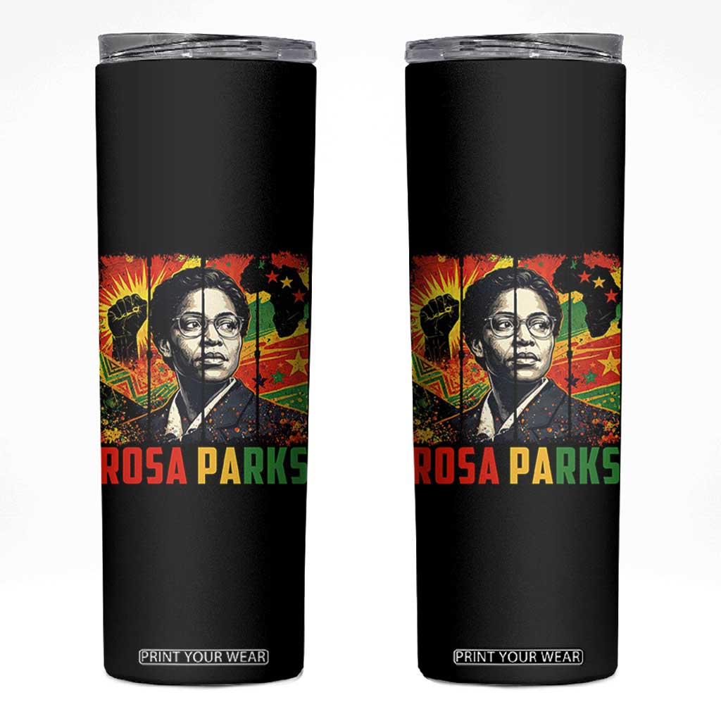 Rosa Parks Skinny Tumbler Strong Black Women Pride TS12 Black Print Your Wear
