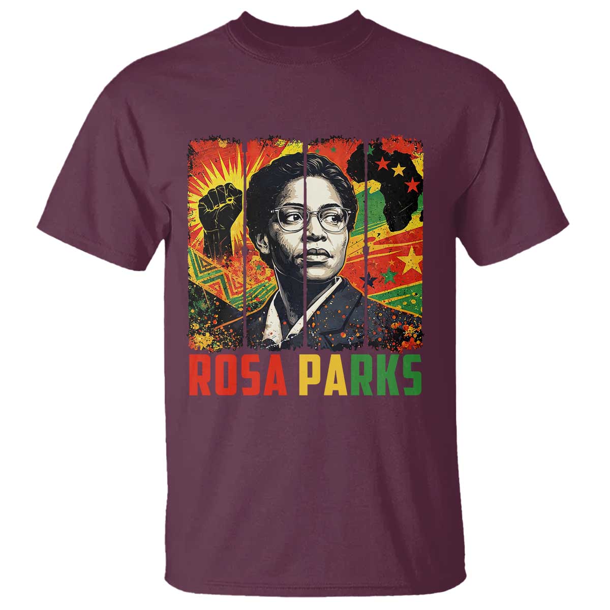 Rosa Parks T Shirt Strong Black Women Pride TS12 Maroon Print Your Wear