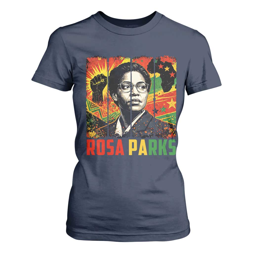 Rosa Parks T Shirt For Women Strong Black Women Pride TS12 Navy Print Your Wear