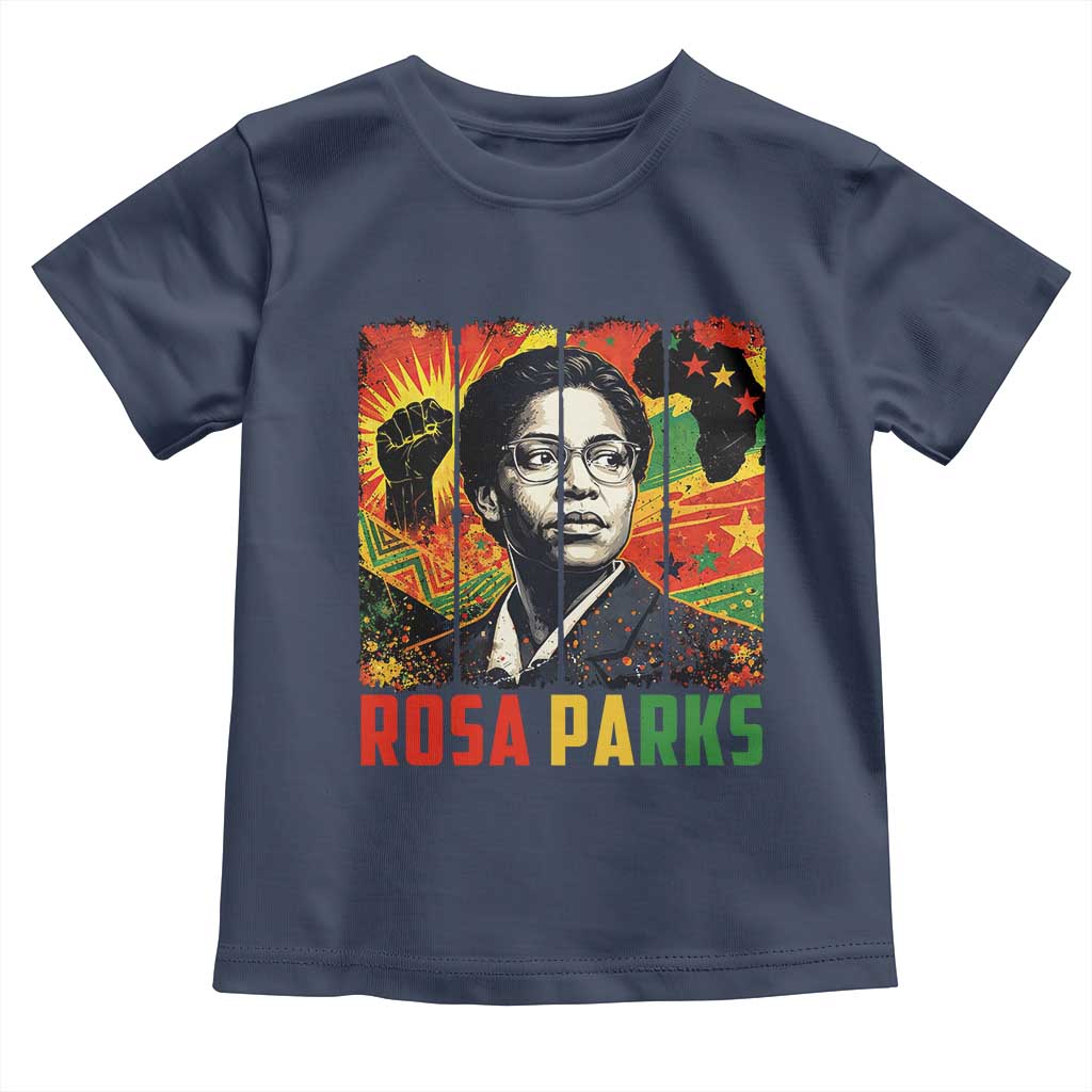 Rosa Parks Toddler T Shirt Strong Black Women Pride TS12 Navy Print Your Wear