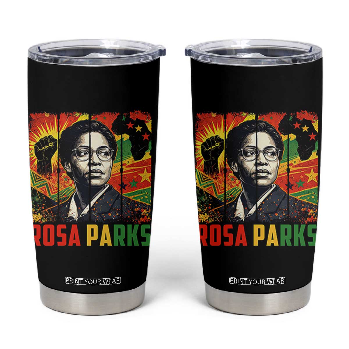 Rosa Parks Tumbler Cup Strong Black Women Pride TS12 Black Print Your Wear