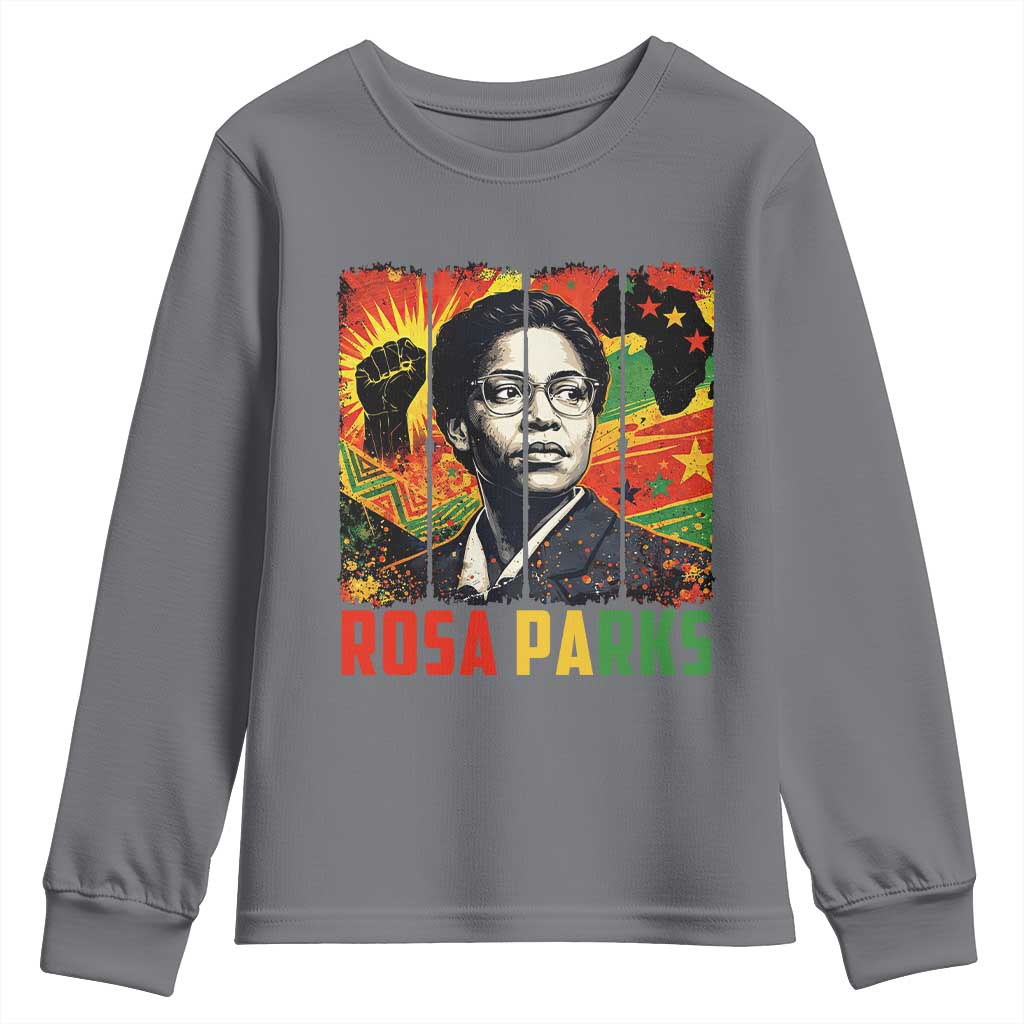Rosa Parks Youth Sweatshirt Strong Black Women Pride TS12 Charcoal Print Your Wear