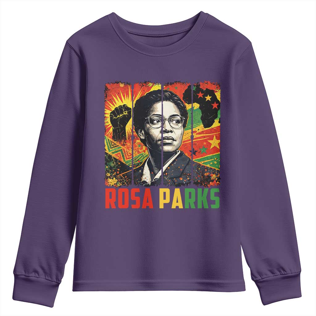 Rosa Parks Youth Sweatshirt Strong Black Women Pride TS12 Purple Print Your Wear