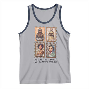 We Are The Legacy Of Strong Women Tank Top Black History Month Gift TS12 Athletic Heather Navy Print Your Wear