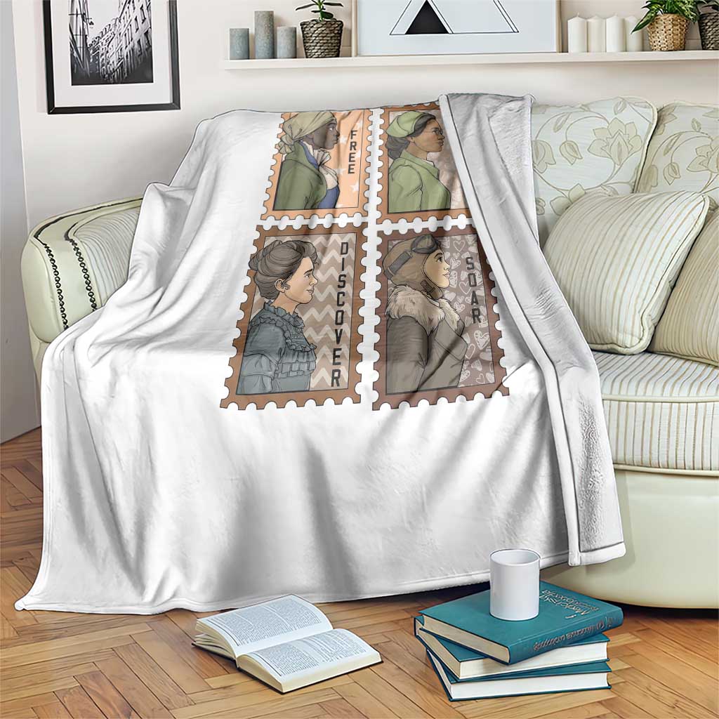 Black Women History Leaders Throw Blanket Womens History Month TS12 Print Your Wear