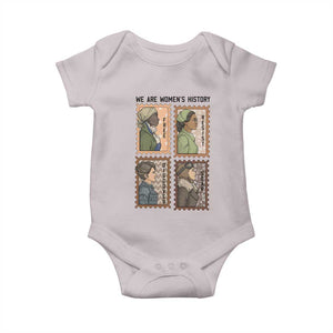 Black Women History Leaders Baby Onesie Womens History Month TS12 Ice Gray Print Your Wear