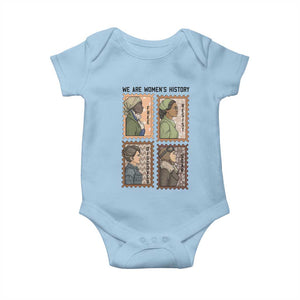 Black Women History Leaders Baby Onesie Womens History Month TS12 Light Blue Print Your Wear