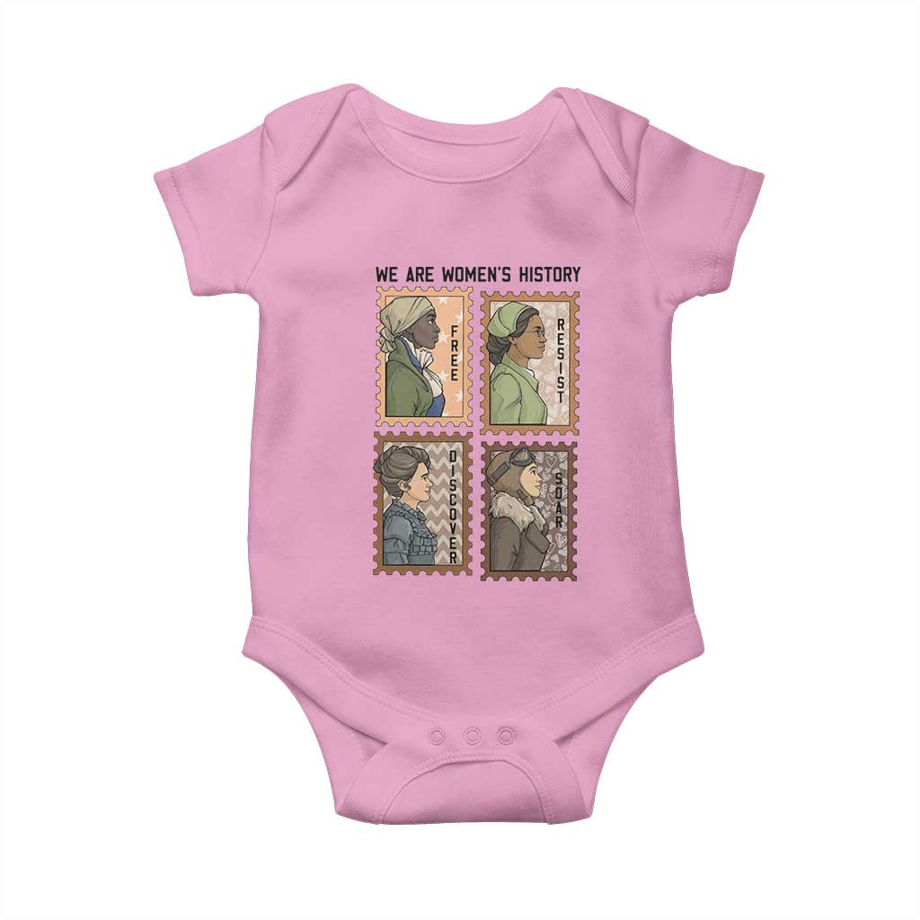 Black Women History Leaders Baby Onesie Womens History Month TS12 Light Pink Print Your Wear