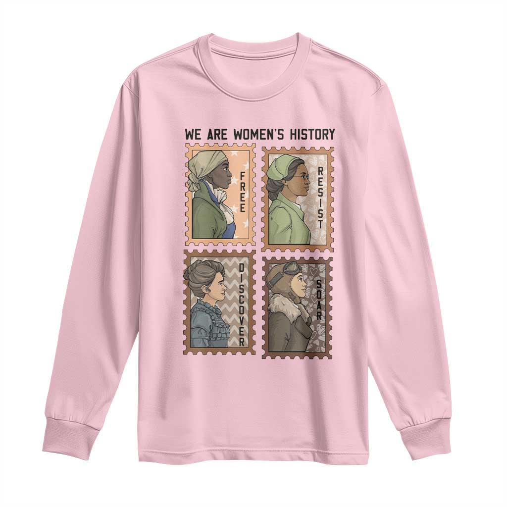 Black Women History Leaders Long Sleeve Shirt Womens History Month TS12 Light Pink Print Your Wear