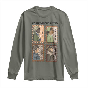 Black Women History Leaders Long Sleeve Shirt Womens History Month TS12 Military Green Print Your Wear