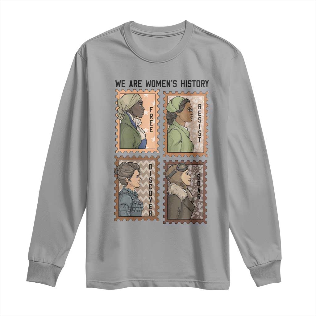 Black Women History Leaders Long Sleeve Shirt Womens History Month TS12 Sport Gray Print Your Wear