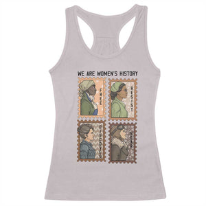 Black Women History Leaders Racerback Tank Top Womens History Month TS12 Ice Gray Print Your Wear