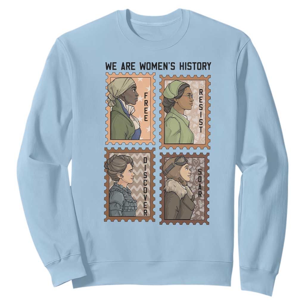 Black Women History Leaders Sweatshirt Womens History Month TS12 Light Blue Print Your Wear
