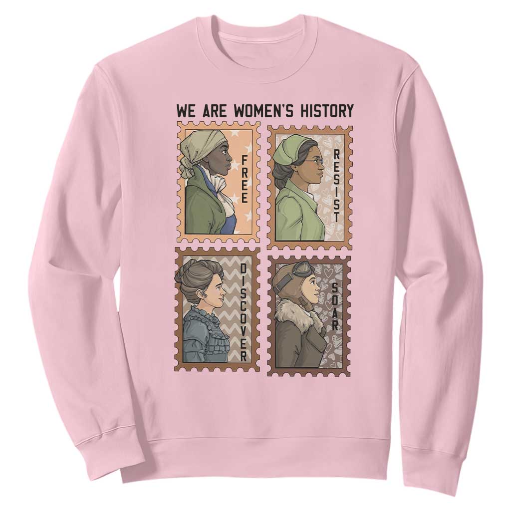 Black Women History Leaders Sweatshirt Womens History Month TS12 Light Pink Print Your Wear