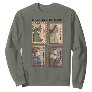 Black Women History Leaders Sweatshirt Womens History Month TS12 Military Green Print Your Wear