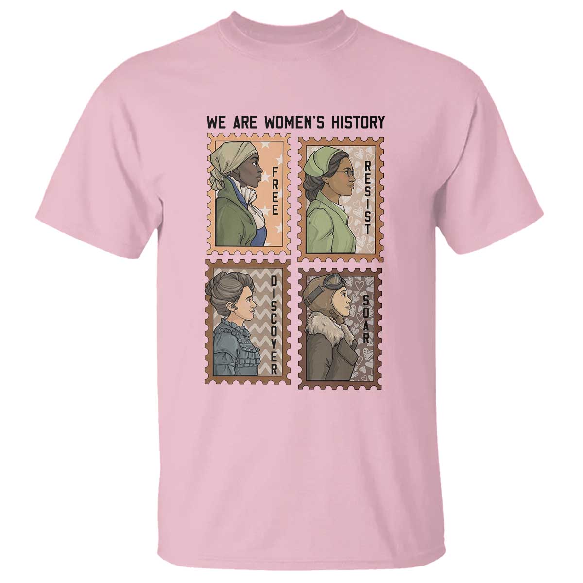 Black Women History Leaders T Shirt Womens History Month TS12 Light Pink Print Your Wear