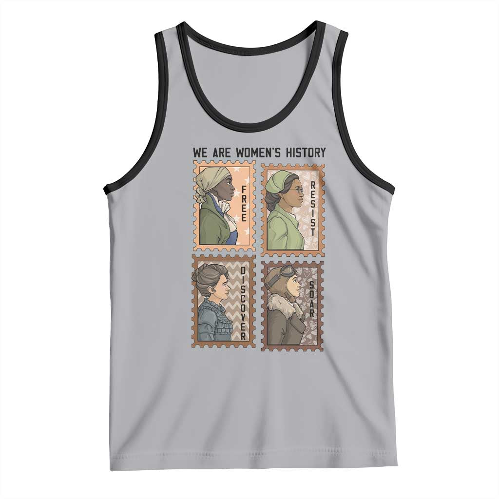 Black Women History Leaders Tank Top Womens History Month TS12 Athletic Heather Black Print Your Wear