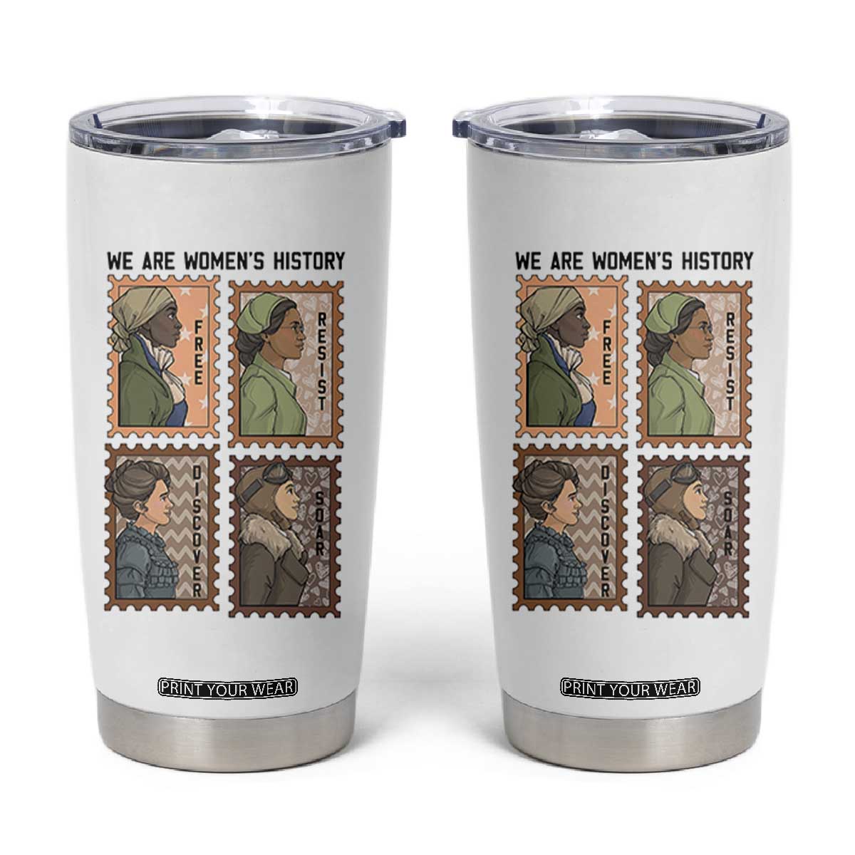 Black Women History Leaders Tumbler Cup Womens History Month TS12 White Print Your Wear