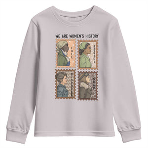 Black Women History Leaders Youth Sweatshirt Womens History Month TS12 Ice Gray Print Your Wear