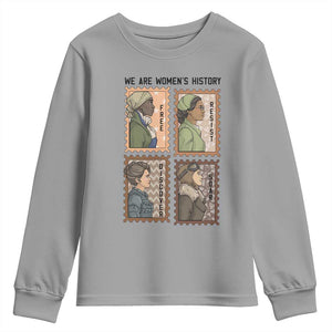 Black Women History Leaders Youth Sweatshirt Womens History Month TS12 Sport Gray Print Your Wear