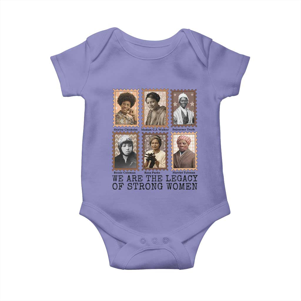 Women In History Baby Onesie We Are The Legacy Of Strong Women TS12 Violet Print Your Wear