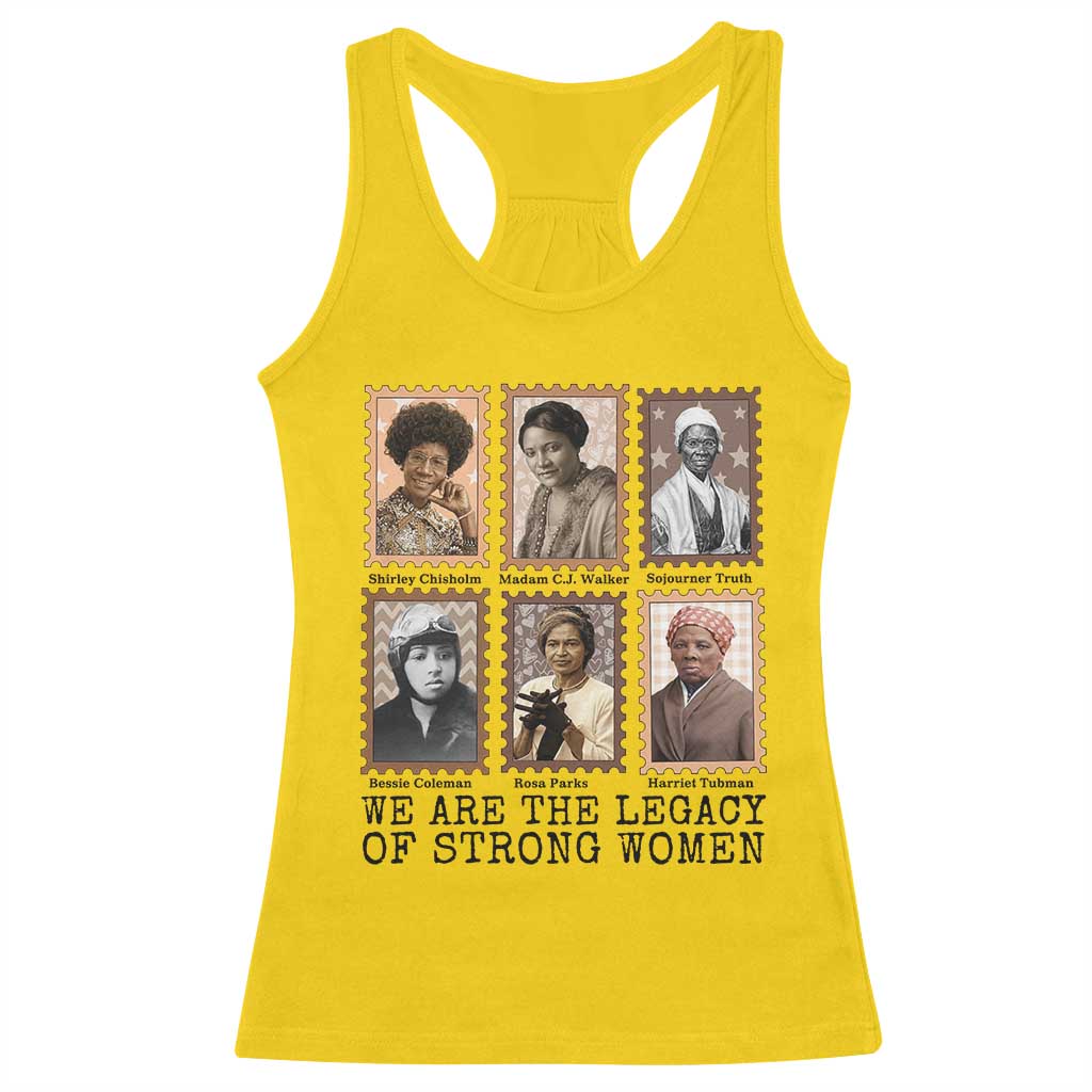 Women In History Racerback Tank Top We Are The Legacy Of Strong Women TS12 Daisy Print Your Wear