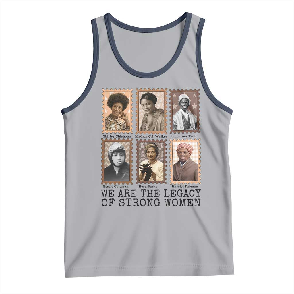 Women In History Tank Top We Are The Legacy Of Strong Women TS12 Athletic Heather Navy Print Your Wear