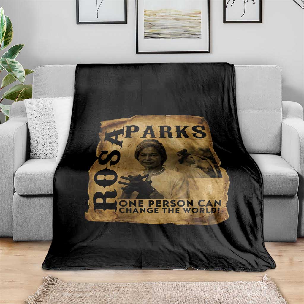 Rosa Parks Change The World Quote Throw Blanket Black Women Leader TS12 Print Your Wear