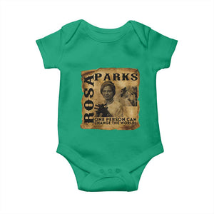 Rosa Parks Change The World Quote Baby Onesie Black Women Leader TS12 Irish Green Print Your Wear