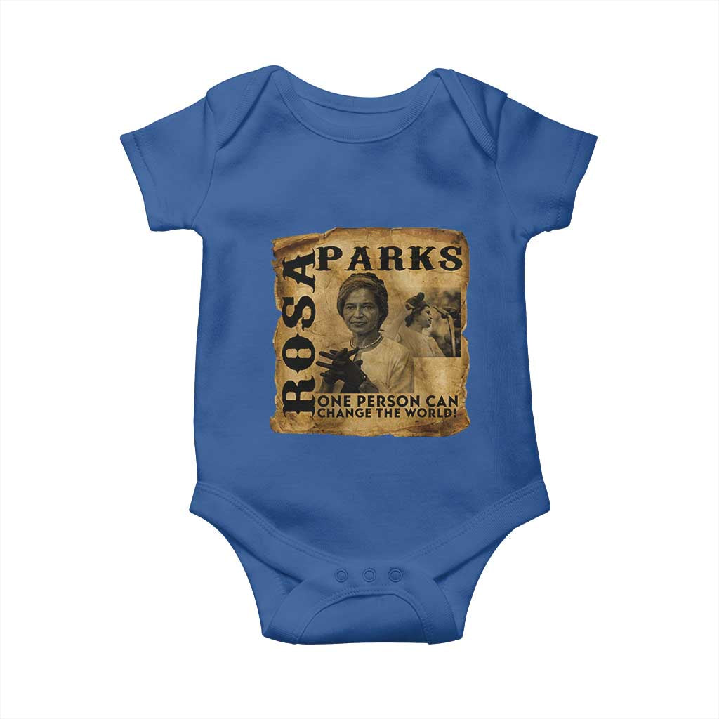 Rosa Parks Change The World Quote Baby Onesie Black Women Leader TS12 Royal Blue Print Your Wear