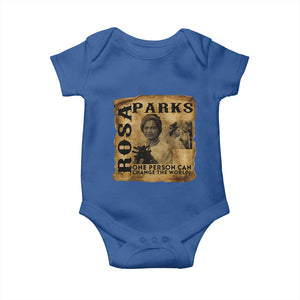 Rosa Parks Change The World Quote Baby Onesie Black Women Leader TS12 Royal Blue Print Your Wear