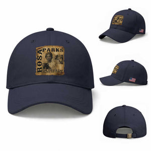 Rosa Parks Change The World Quote Baseball Cap Black Women Leader TS12 Baseball Cap Universal Fit Navy Print Your Wear