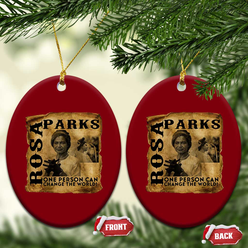 Rosa Parks Change The World Quote Ceramic Ornament Black Women Leader TS12 Print Your Wear