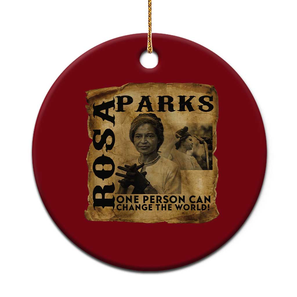 Rosa Parks Change The World Quote Ceramic Ornament Black Women Leader TS12 1pc Red Print Your Wear