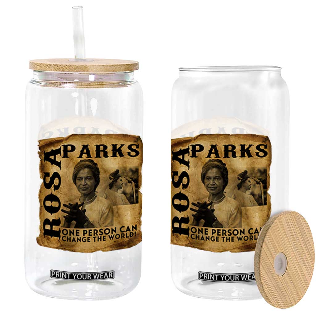 Rosa Parks Change The World Quote Glass Can Black Women Leader TS12 Print Your Wear