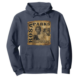 Rosa Parks Change The World Quote Hoodie Black Women Leader TS12 Navy Print Your Wear