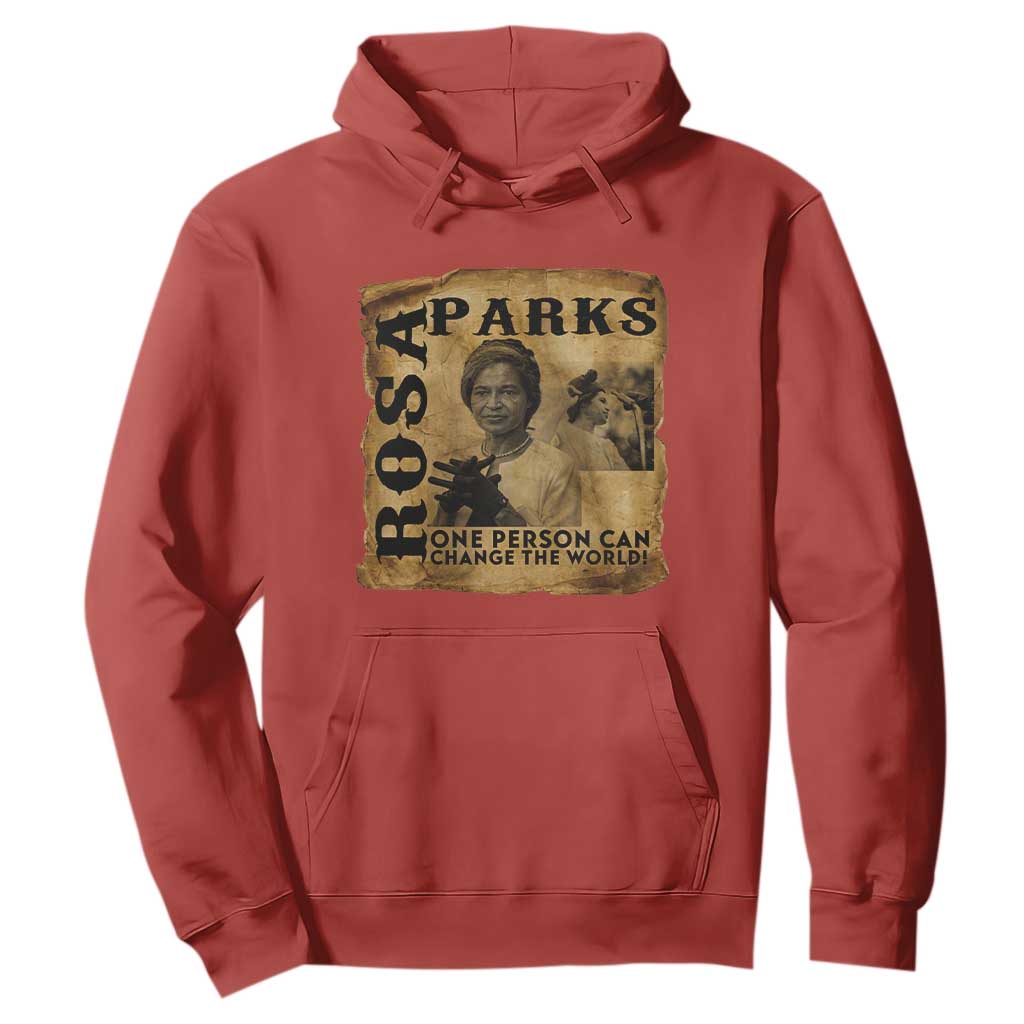 Rosa Parks Change The World Quote Hoodie Black Women Leader TS12 Red Print Your Wear