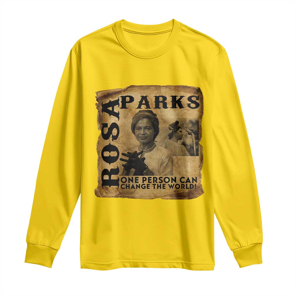 Rosa Parks Change The World Quote Long Sleeve Shirt Black Women Leader TS12 Daisy Print Your Wear