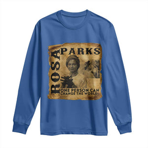Rosa Parks Change The World Quote Long Sleeve Shirt Black Women Leader TS12 Royal Blue Print Your Wear