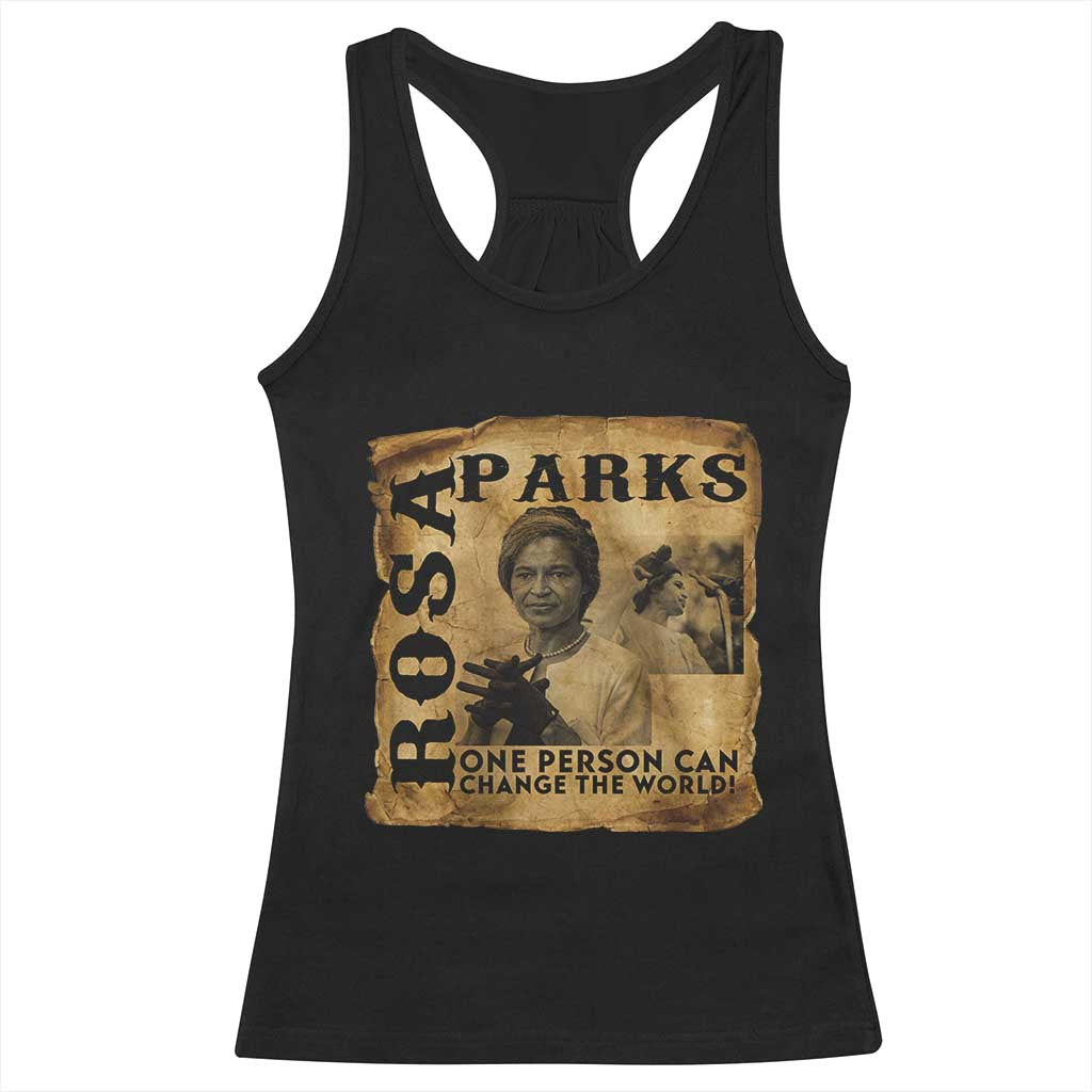 Rosa Parks Change The World Quote Racerback Tank Top Black Women Leader TS12 Black Print Your Wear