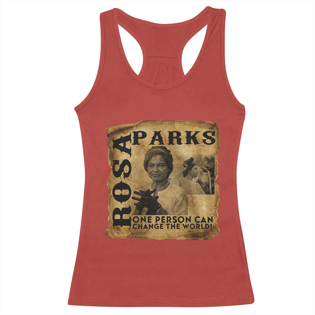 Rosa Parks Change The World Quote Racerback Tank Top Black Women Leader TS12 Red Print Your Wear