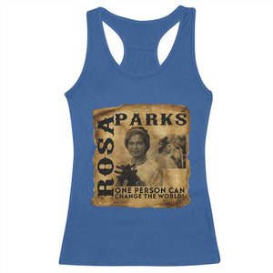 Rosa Parks Change The World Quote Racerback Tank Top Black Women Leader TS12 Royal Blue Print Your Wear